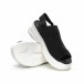 Дамски черни сандали тип чорап it240419-52 4