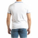 Бяла мъжка тениска пике с лого it150419-60 3