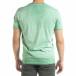 Зелена мъжка тениска от памук и лен it240420-5 3