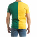 Мъжка тениска в зелено и жълто с принт it150419-58 3