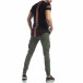 Зелен карго панталон с ципове на крачолите it040219-35 2