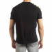 Черна мъжка тениска с реглан ръкав it150419-80 3