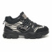 Дамски спортни обувки тип Hiker черно и зебра it281019-28 2