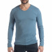 Мъжка блуза V-neck в синьо it040219-85 2