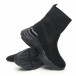 Дамски черни маратонки тип чорап с обемна подметка it281019-19 4