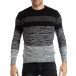 Черно-бял мъжки пуловер it261018-116 2