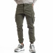 Зелен мъжки панталон с ципове на джобовете it170819-3 3