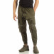 Cropped мъжки зелен панталон с джобове it090519-19 2