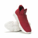 Slip-on мъжки маратонки червен текстил с ластици  it250119-9 4