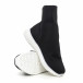 Дамски черни боти от неопрен тип чорап it130819-53 4