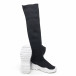Дамски черни високи ботуши тип чорап it281019-13 4