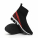 Мъжки маратонки тип чорап червен кант it260919-12 5