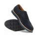 Casual мъжки обувки Wingtip син велур  it221018-14 4