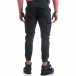 Мъжки черен карго панталон с маншети трико it170819-10 4