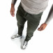 Slim fit мъжки зелени дънки с прокъсвания it170819-39 2