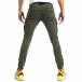 Мъжки карго панталон в зелено с черни акценти it261018-31 4