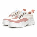 Ултрамодерни дамски маратонки в бяло и розово it240419-43 3