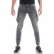 Рокерски мъжки Cargo Jeans в сиво it040219-16 3