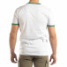 Бяла мъжка тениска зелени биета it150419-59 3