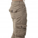 Мъжки бежов карго панталон с ластик на крачолите tr180121-1 4