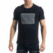 Мъжка черна тениска с апликация tr110320-36 2