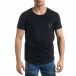 Мъжка черна тениска с ципове tr110320-48 3