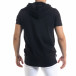 Черна мъжка тениска с джоб и качулка tr110320-62 3