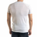 Slim fit бяла мъжка плетена блуза Biker tr110320-20 3