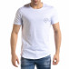 Мъжка бяла тениска с ципове tr110320-47 3