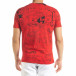Мъжка червена тениска с принт Naivety tr080520-15 3