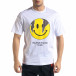 Бяла мъжка тениска Emoticon tr110320-6 2