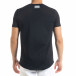 Мъжка черна тениска с цип и сребрист принт tr080520-1 4