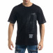 Черна мъжка тениска с принт tr110320-38 2