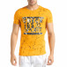 Мъжка оранжева тениска с принт Splash tr080520-20 2