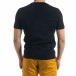 Мъжка тениска в черно гумиран принт tr110320-46 3