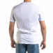 Бяла мъжка тениска неонов принт tr110320-41 3