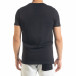 Мъжка черна тениска с принт Splash tr080520-18 3