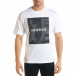 Бяла мъжка тениска с йероглифи tr080520-10 2