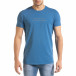 Мъжка синя тениска с принт tr080520-30 2