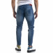 Мъжки сини дънки Slim fit с акценти tr110320-110 3
