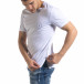 Мъжка бяла тениска с ципове tr110320-47 2