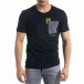 Черна мъжка тениска с джоб tr110320-40 2
