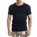 Slim fit черна мъжка плетена блуза Biker tr110320-19 2