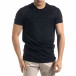 Мъжка черна тениска с обърнати шевове tr110320-77 2