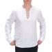 Бяла ленена риза Rustic с връзка tr120422-9 2
