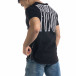 Мъжка черна тениска с ципове tr110320-48 2