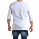 Мъжка бяла тениска с удължени краища tr110320-61 3