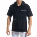 Мъжка тениска в черно с качулка tr110320-55 2