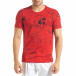 Мъжка червена тениска с принт Naivety tr080520-15 2