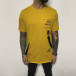 Удължена жълта тениска с акценти tr110320-82 2